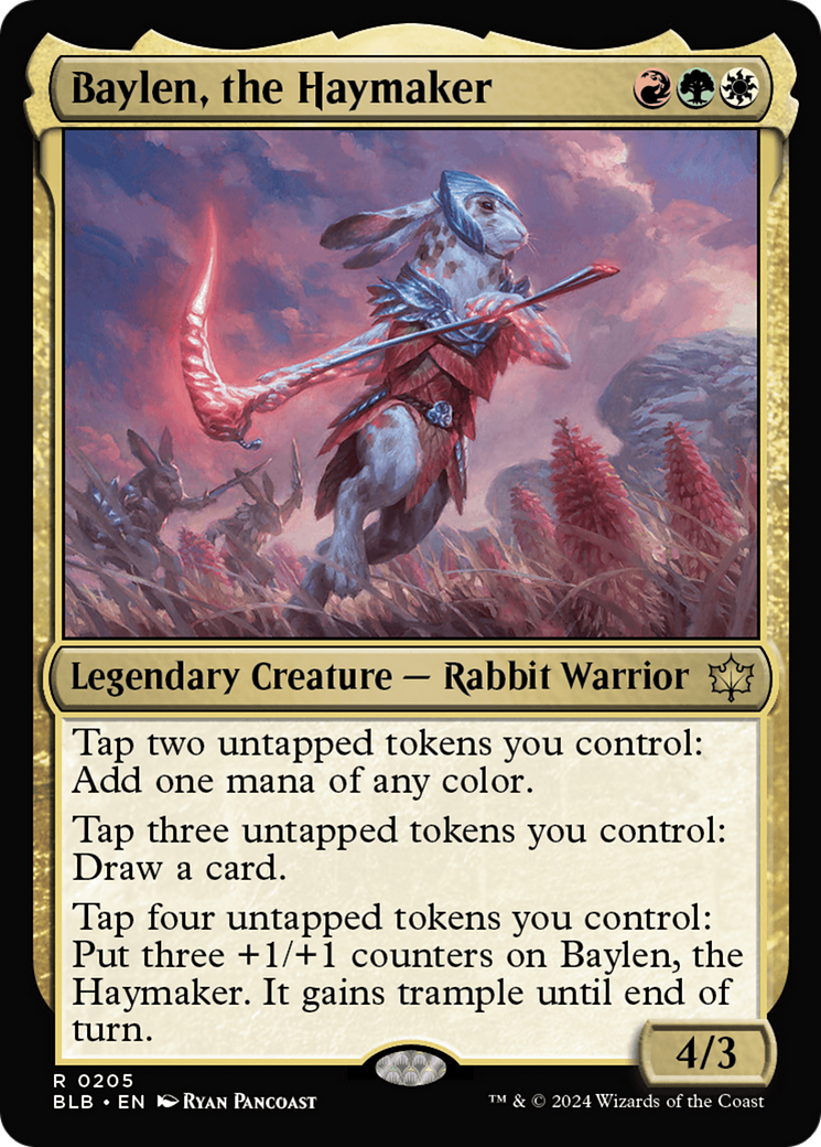Baylen, the Haymaker (BLB-205) - Bloomburrow Foil