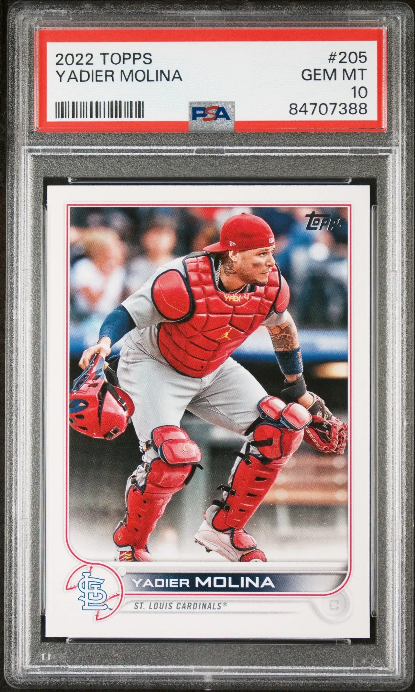 2022 TOPPS YADIER MOLINA #205 - PSA 10