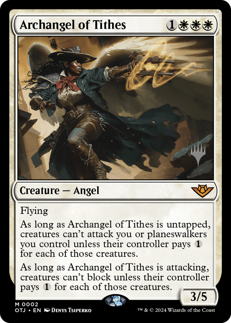 Archangel of Tithes (PPOTJ-002) - Outlaws of Thunder Junction Promos Foil