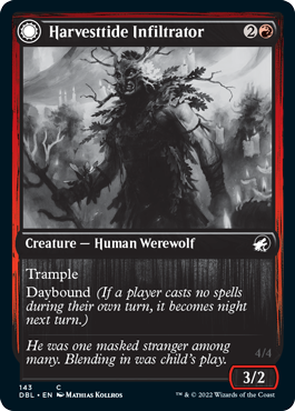 Harvesttide Infiltrator // Harvesttide Assailant (DBL-143) - Innistrad: Double Feature: (Double Faced Transform) Foil
