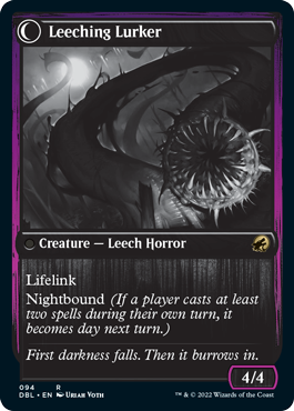 Curse of Leeches // Leeching Lurker (DBL-094) - Innistrad: Double Feature: (Double Faced Transform)