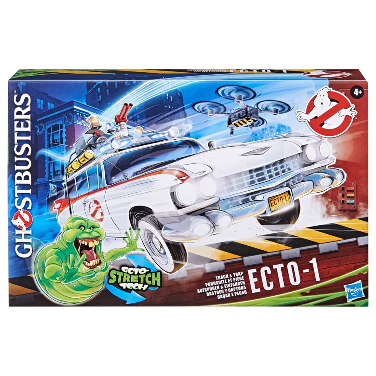 Ghostbusters Track & Trap Ecto-1 Toy Vehicle with Fright Features Ecto-Stretch Tech Slimer