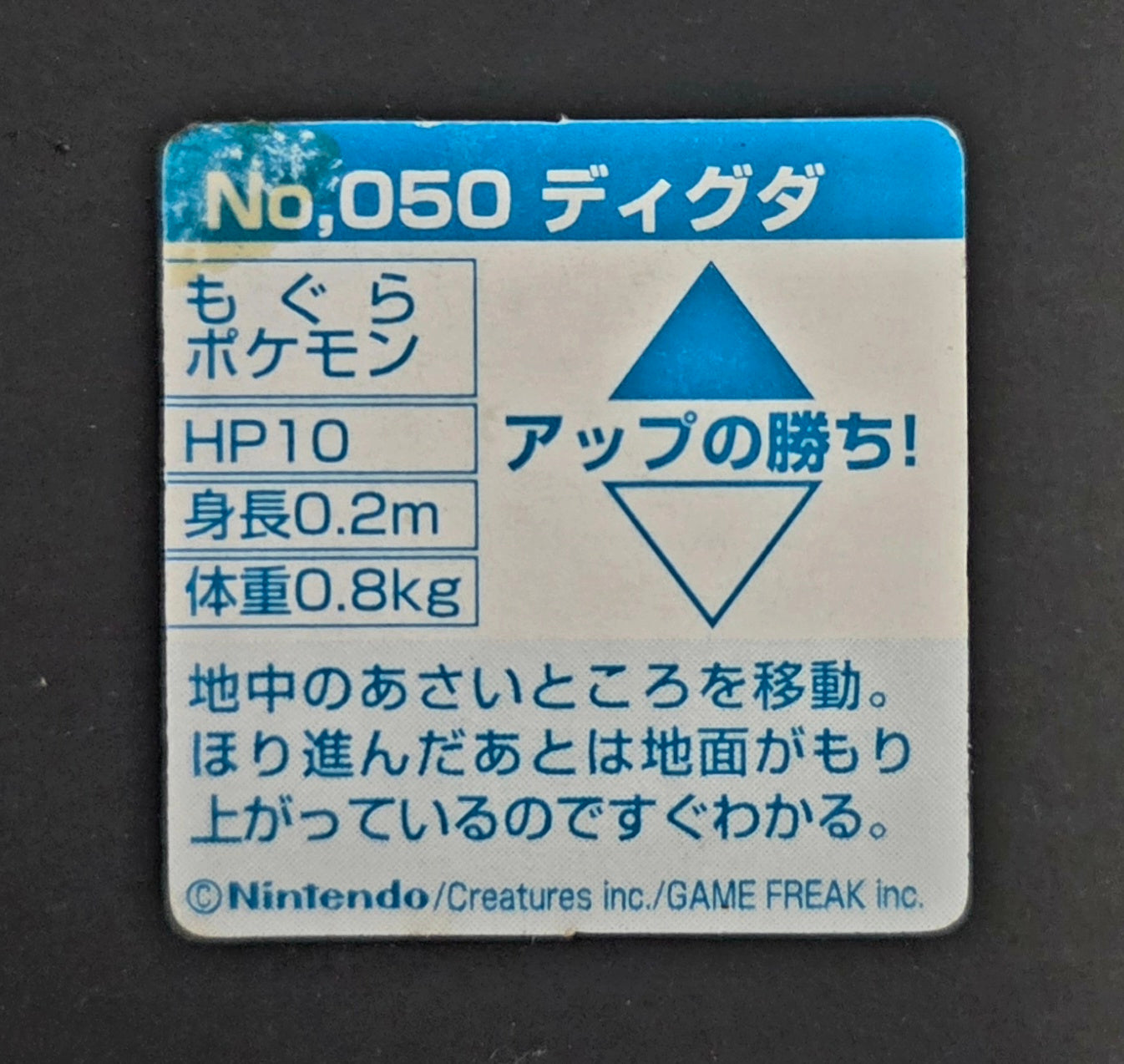 Pokemon Bros Game Boy Mini Card - Diglett