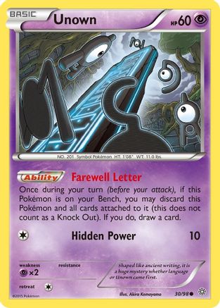 Unown 030/98 - XY Ancient Origins
