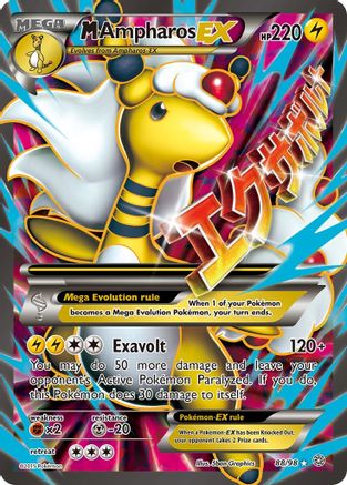 M Ampharos EX (Full Art) 088/98 - XY Ancient Origins Holofoil