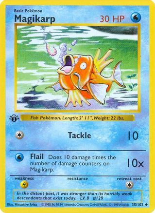 Magikarp 035/102 - Base Set Shadowless 1st Edition