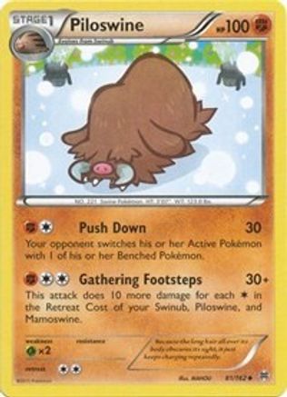 Piloswine 081/162 - XY BREAKthrough Reverse Holofoil