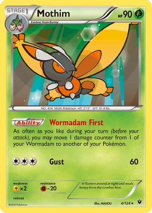 Mothim 004/124 - XY Fates Collide