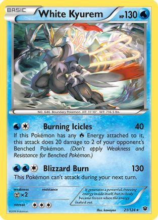 White Kyurem 021/124 - XY Fates Collide Reverse Holofoil