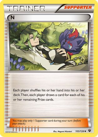 N (Supporter) 105/124 - XY Fates Collide