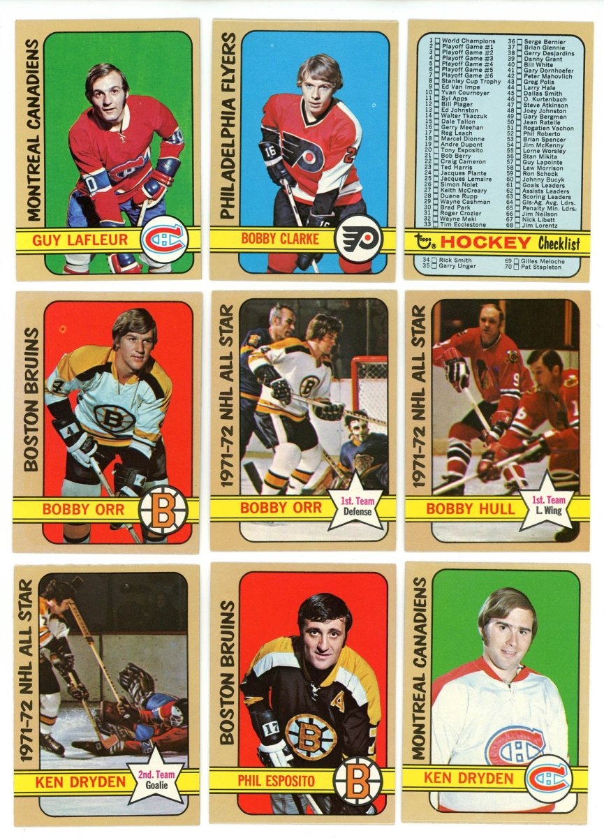 1972-73 TOPPS HOCKEY COMPLETE SET BREAK - 9 CARDS PER BOX! 2 hofers per box!