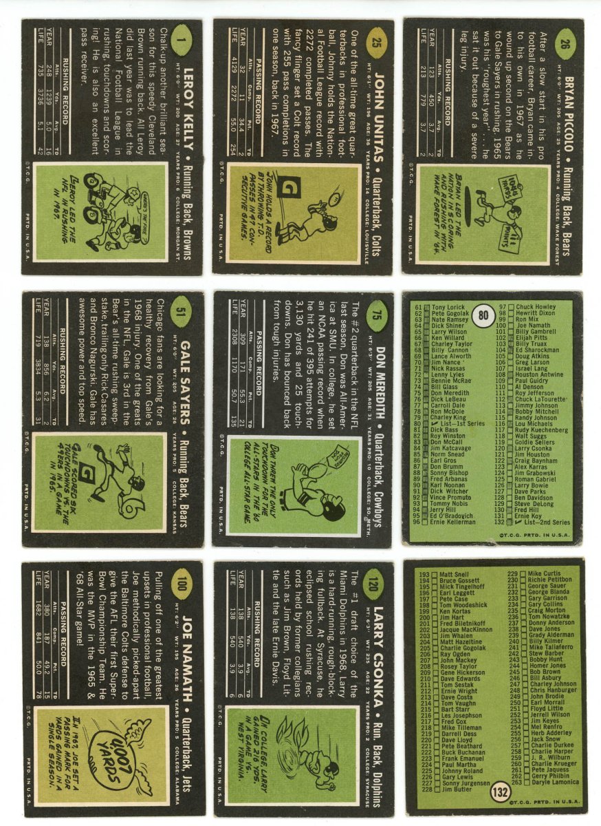1969 TOPPS FOOTBALL COMPLETE SET BREAK - 6 CARDS PER BOX! (1) HOFER IN EVERY BOX!