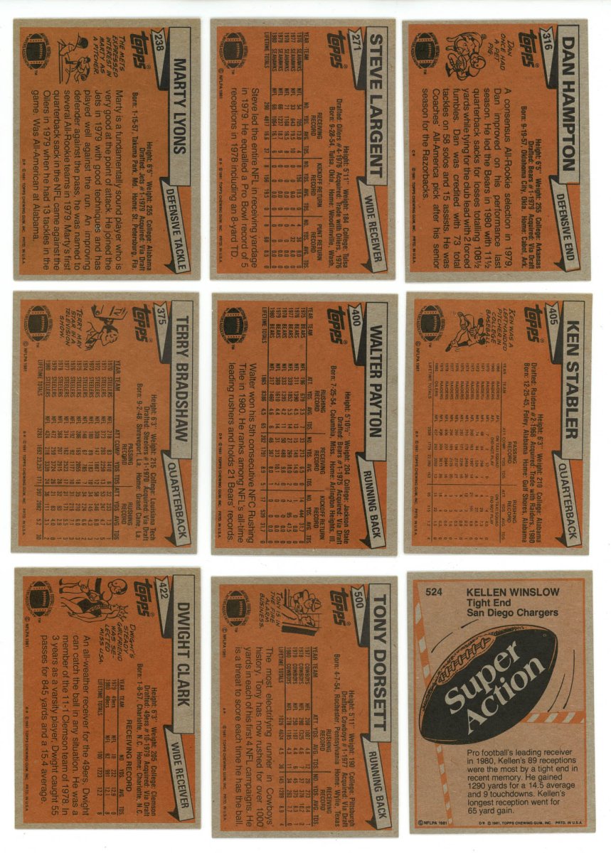1981 TOPPS FOOTBALL COMPLETE SET BREAK - 24 CARDS PER BOX! 3 HOFERS PER BOX!