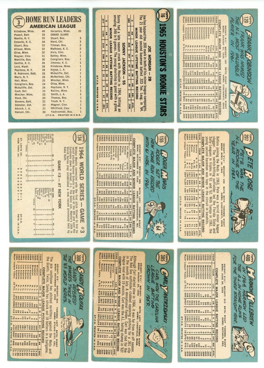 1965 TOPPS BASEBALL COMPLETE SET BREAK - 10 CARDS PER BOX! (1) HOFer & (1-2) High # Cards per box!