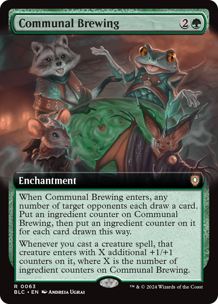 Communal Brewing (BLC-063) - Bloomburrow Commander: (Extended Art)