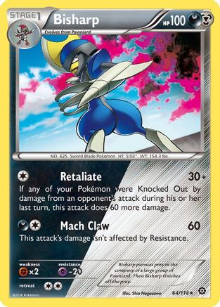 Bisharp 064/114 - XY Steam Siege Holofoil