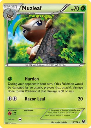 Nuzleaf 010/114 - XY Steam Siege Reverse Holofoil
