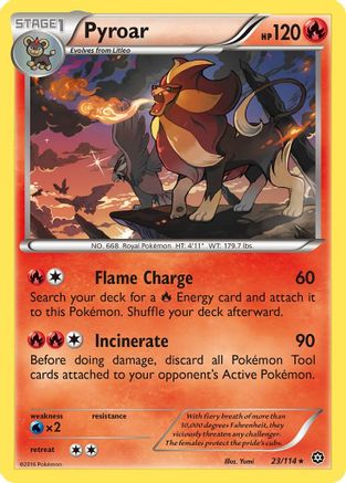 Pyroar 023/114 - XY Steam Siege Reverse Holofoil