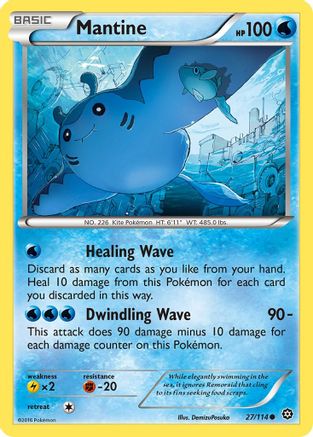 Mantine 027/114 - XY Steam Siege Reverse Holofoil