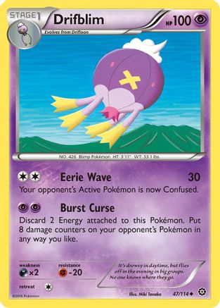 Drifblim 047/114 - XY Steam Siege Reverse Holofoil
