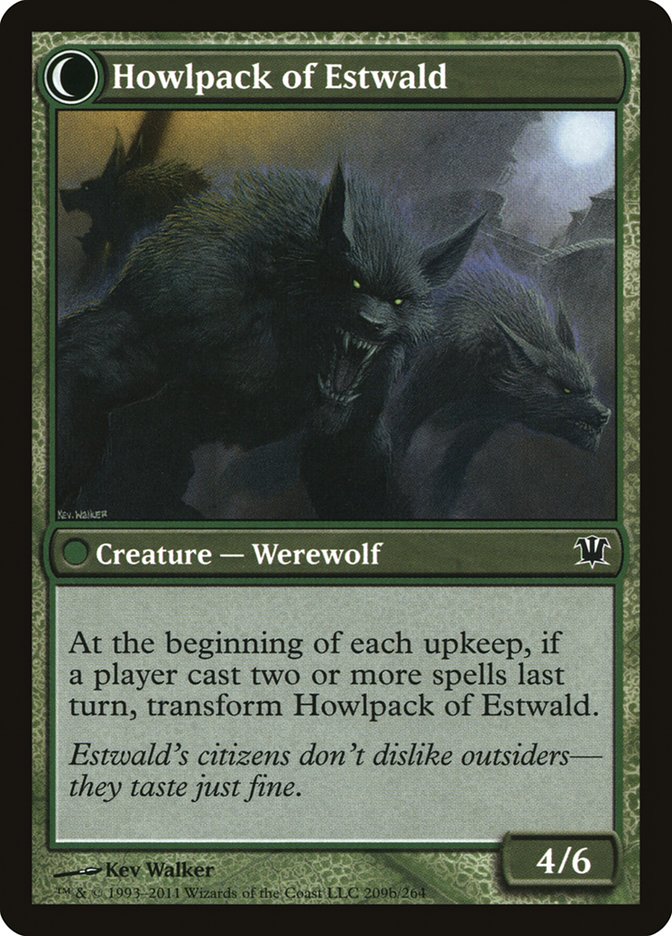 Villagers of Estwald // Howlpack of Estwald (ISD-209) - Innistrad: (Double Faced Transform) Foil