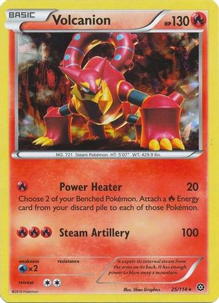 Volcanion (Cracked Ice Holo) 025/114 - Deck Exclusives Holofoil