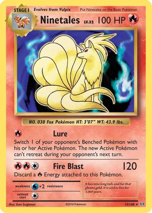 Ninetales 015/108 - XY Evolutions Holofoil