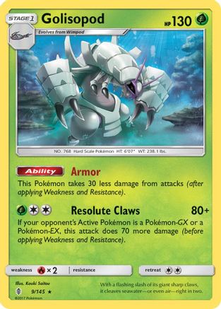 Golisopod 009/145 - SM Guardians Rising Reverse Holofoil