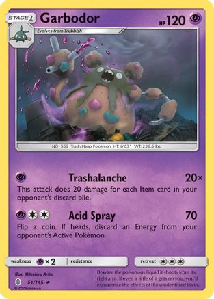 Garbodor 051/145 - SM Guardians Rising Reverse Holofoil