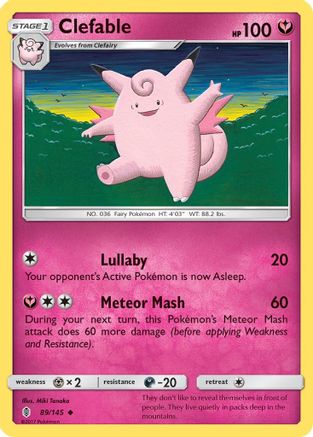Clefable 089/145 - SM Guardians Rising Reverse Holofoil