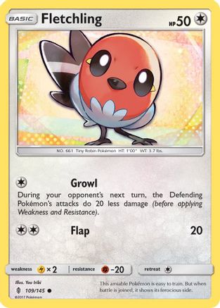 Fletchling 109/145 - SM Guardians Rising Reverse Holofoil