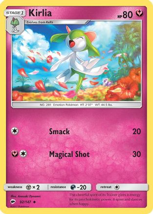 Kirlia 092/147 - SM Burning Shadows Reverse Holofoil