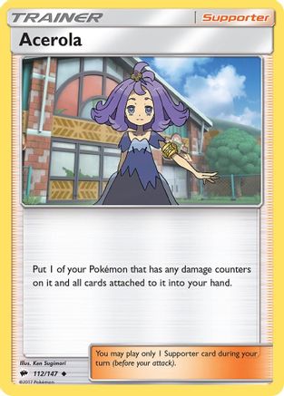 Acerola 112/147 - SM Burning Shadows Reverse Holofoil