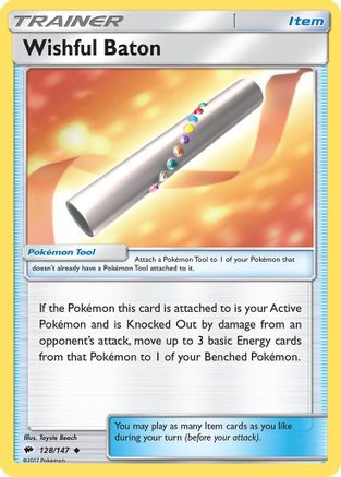 Wishful Baton 128/147 - SM Burning Shadows Reverse Holofoil