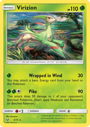 Virizion 008/73 - Shining Legends Holofoil