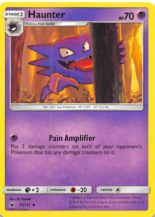 Haunter 037/111 - SM Crimson Invasion Reverse Holofoil