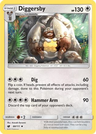 Diggersby 088/111 - SM Crimson Invasion Reverse Holofoil