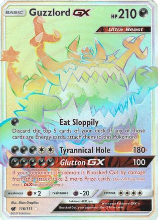 Guzzlord GX (Secret) 116/111 - SM Crimson Invasion Holofoil