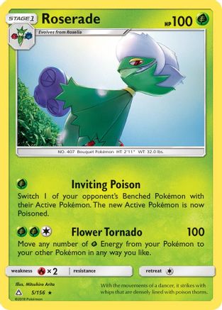 Roserade 005/156 - SM Ultra Prism Reverse Holofoil