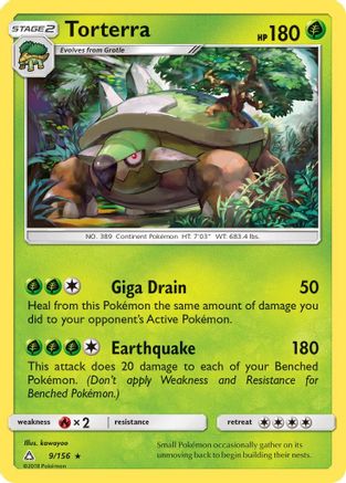 Torterra 009/156 - SM Ultra Prism Reverse Holofoil