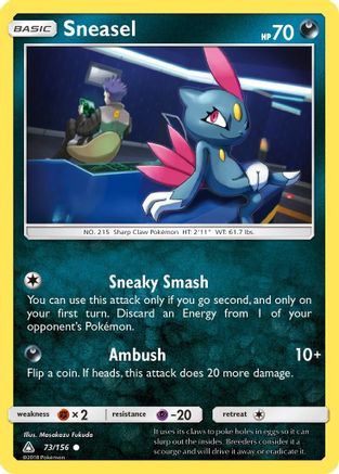 Sneasel 073/156 - SM Ultra Prism Reverse Holofoil