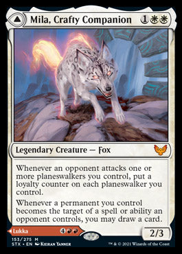 Mila, Crafty Companion // Lukka, Wayward Bonder (STX-153) - Strixhaven: School of Mages Foil
