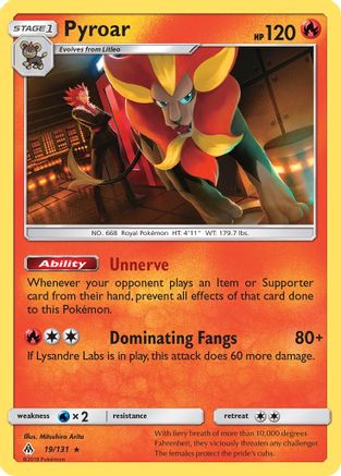 Pyroar 019/131 - SM Forbidden Light Holofoil
