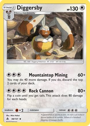 Diggersby 098/131 - SM Forbidden Light Reverse Holofoil