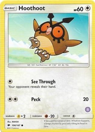 Hoothoot () 106 - SM Trainer Kit Alolan Sandslash & Alolan Ninetales