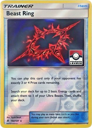 Beast Ring (Pokemon League) 102/131 - League & Championship Cards Reverse Holofoil