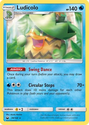 Ludicolo 038/168 - SM Celestial Storm Holofoil