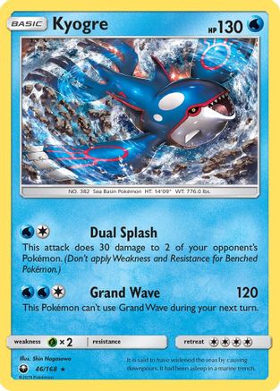 Kyogre 046/168 - SM Celestial Storm Reverse Holofoil