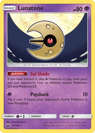Lunatone 061/168 - SM Celestial Storm Reverse Holofoil