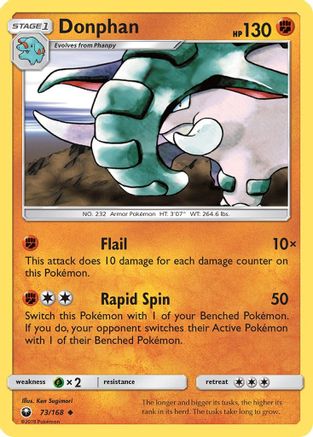Donphan 073/168 - SM Celestial Storm Reverse Holofoil
